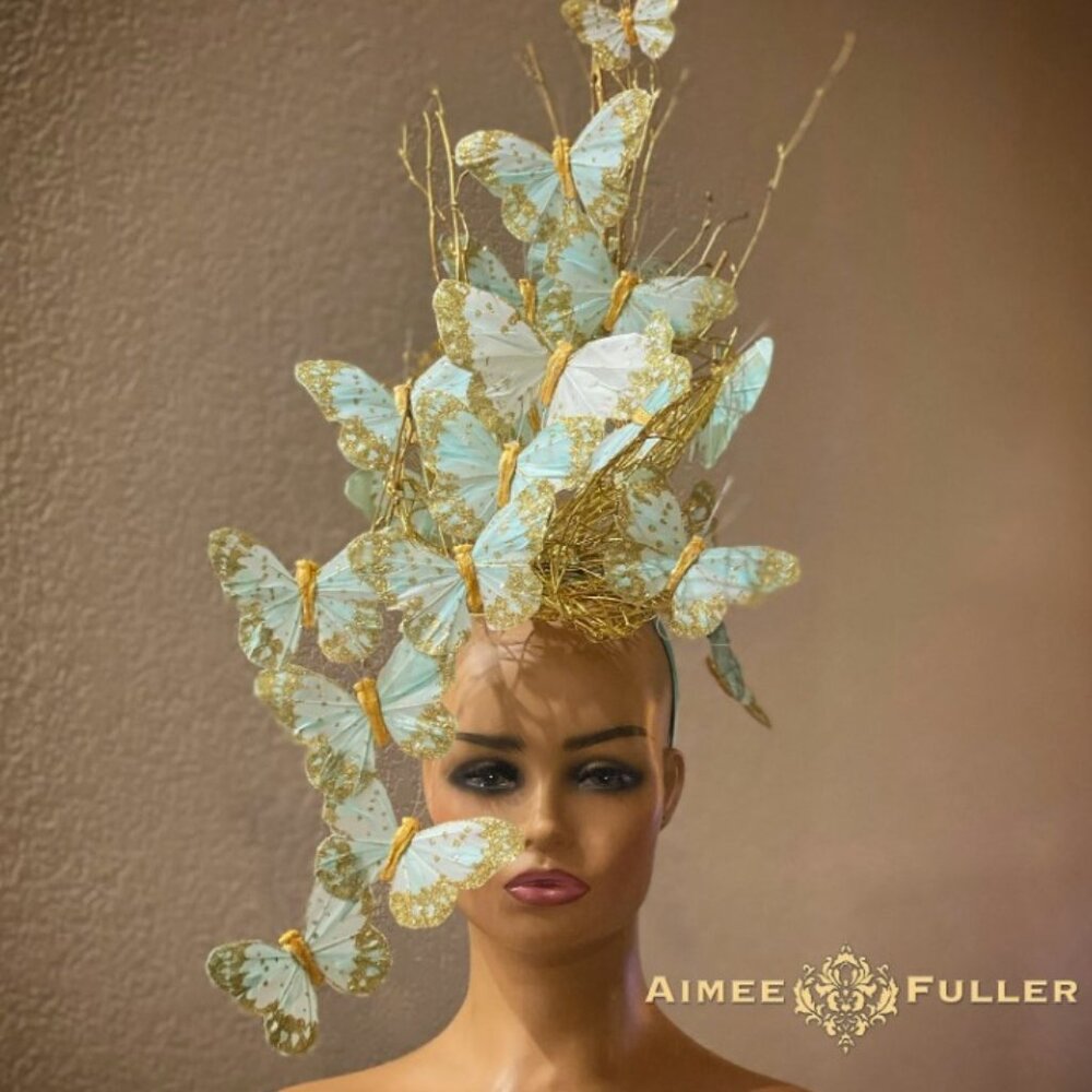 The most unique horse race fascinator you’ll ever find!!! 🦋
